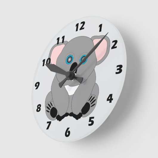 Koala Bear Design Ronde Klok (Hoek)