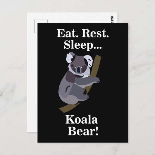 Koala Bear Funny Briefkaart (Voorkant / Achterkant)