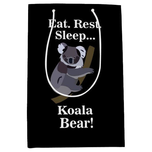 Koala Bear Funny Medium Cadeauzakje (Voorkant)