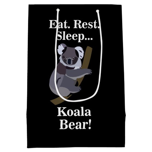 Koala Bear Funny Medium Cadeauzakje (Achterkant)