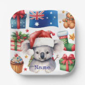 Koala Bear on Australia themed Papieren Bordje (Voorkant)