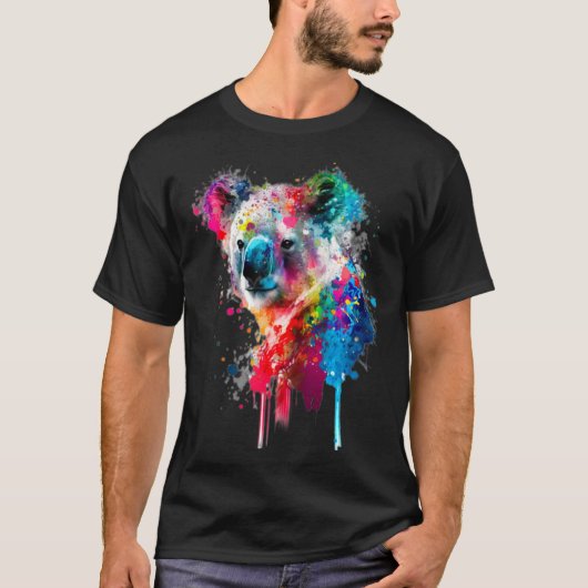 Koala Bear Paint Splatter Australian Animal  Koala T-shirt (Voorkant)