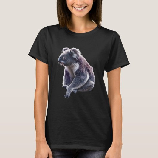 Koala Bear Portrait Artwork Wildlife Tropical Anim T-shirt (Voorkant)