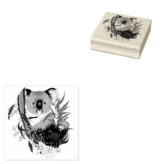Koala Bear Rubberstempel (Gestempeld)