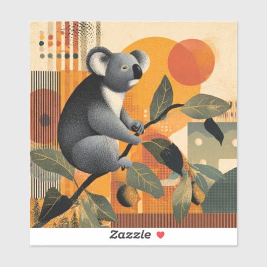 Koala Bear Sitting in a Tree Sticker (Vel)