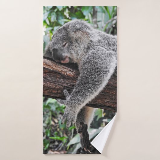 KOALA BEAR SLEEPING ON TREE BADHANDDOEK (Badhanddoek)