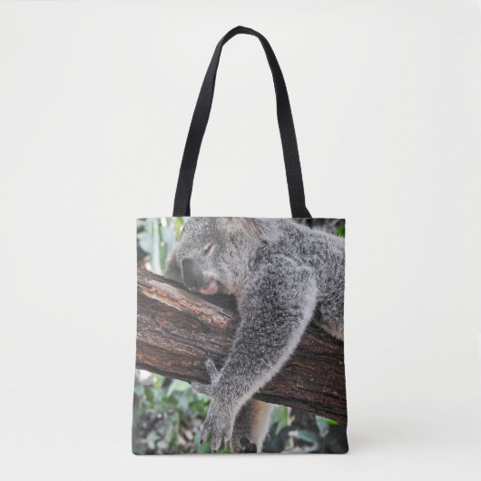 KOALA BEAR SLEEPING ON TREE TOTE BAG (Voorkant)