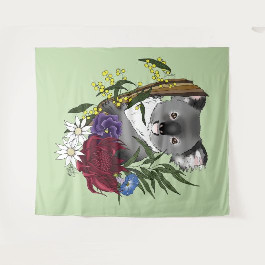 Koala Bear Wandkleed (Voorkant (horizontaal))