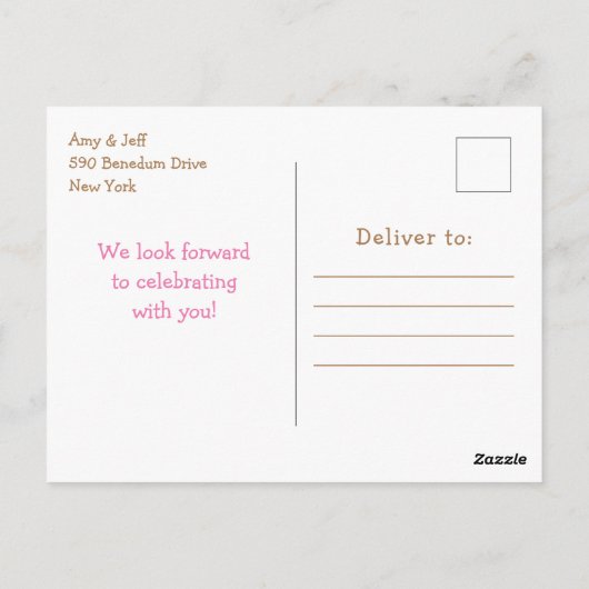 Koala Bear's Picknick Roze Gingham Verjaardag Briefkaart (Achterkant)