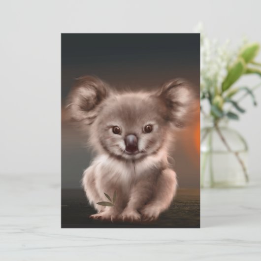 Koala Bedankkaart (Staand voorkant)