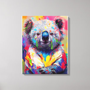 Koala Beer Animal Discovery Adventure Natuur Canvas Afdruk