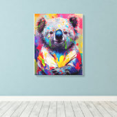 Koala Beer Animal Discovery Adventure Natuur Canvas Afdruk (Insitu (Houten vloer))