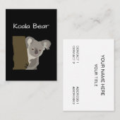 Koala Beer Animal Wildlife Visitekaartje (Voorkant / Achterkant)