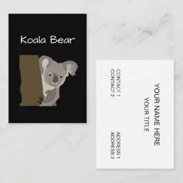 Koala Beer Animal Wildlife Visitekaartje