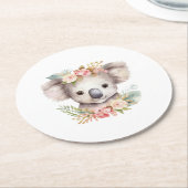 Koala Beer Australisch Ronde Kartonnen Onderzetter (Gebogen)