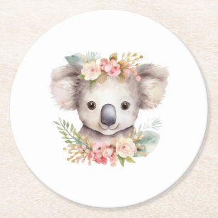 Koala Beer Australisch Ronde Kartonnen Onderzetter