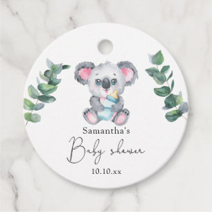 Koala Beer Baby Borrel Bedankjes Labels