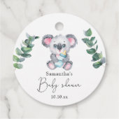 Koala Beer Baby Borrel Bedankjes Labels (Achterkant)