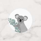 Koala Beer Baby shower Aangepast Initiaal Confetti (Kleine voorkant)