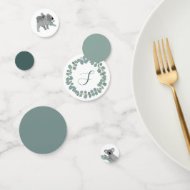 Koala Beer Baby shower Aangepast Initiaal Confetti