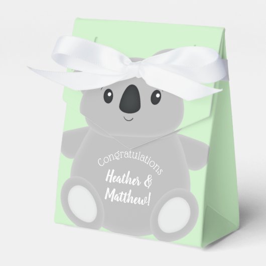 Koala Beer Baby shower Bedankdoosjes (Voorkant Zijde)