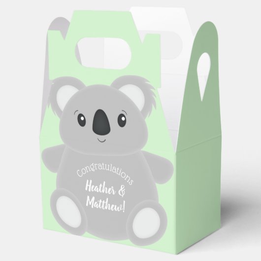 Koala Beer Baby shower Bedankdoosjes (Geopend)