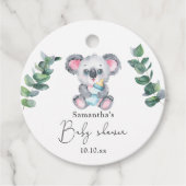 Koala Beer Baby shower Bedankjes Labels (Voorkant)