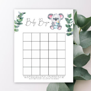Koala Beer Baby shower bingo spel