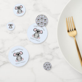 Koala Beer Baby shower Blue Boy Confetti