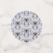 Koala Beer Baby shower Blue Boy Confetti (Kleine voorkant)