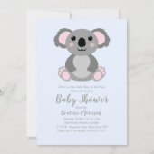 Koala Beer Baby shower Blue Boy Kaart (Voorkant)