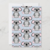 Koala Beer Baby shower Blue Boy Kaart (Achterkant)