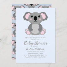 Koala Beer Baby shower Blue Boy