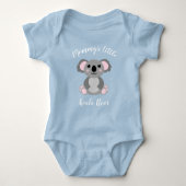 Koala Beer Baby shower Blue Boy Romper (Voorkant)