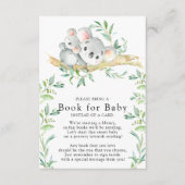 Koala Beer Baby shower Boek voor Baby Kaart (Voorkant)