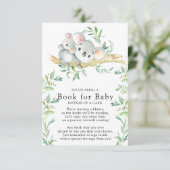 Koala Beer Baby shower Boek voor Baby Kaart (Staand voorkant)