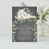 Koala Beer Baby shower Boek voor Baby Kaart (Staand voorkant)