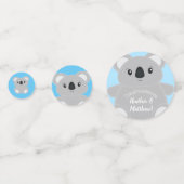 Koala Beer Baby shower Confetti (Voorkanten)
