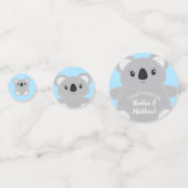 Koala Beer Baby shower Confetti (Achterkanten)