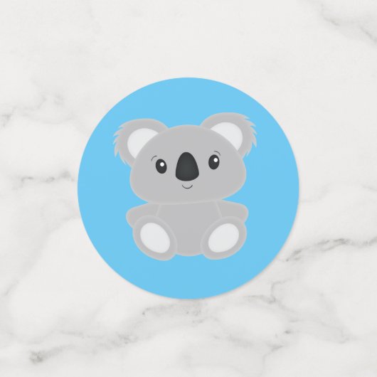 Koala Beer Baby shower Confetti (Kleine voorkant)