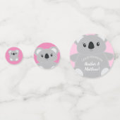 Koala Beer Baby shower Girl Confetti (Voorkanten)