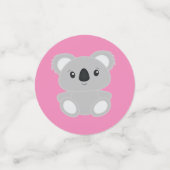 Koala Beer Baby shower Girl Confetti (Kleine voorkant)