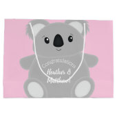 Koala Beer Baby shower Girl Groot Cadeauzakje (Achterkant)