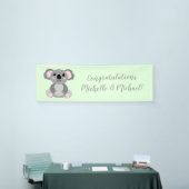 Koala Beer Baby shower Groene Genderneutraliteit Spandoek (Beurs)