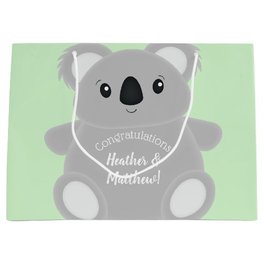 Koala Beer Baby shower Groot Cadeauzakje (Voorkant)