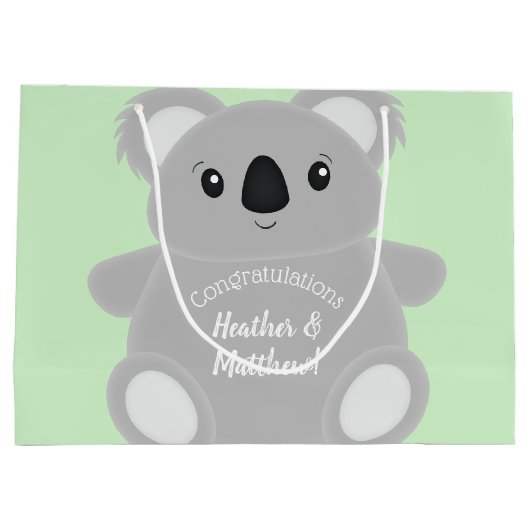 Koala Beer Baby shower Groot Cadeauzakje (Achterkant)