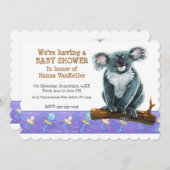 Koala Beer Baby shower Kaart (Voorkant / Achterkant)