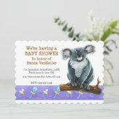 Koala Beer Baby shower Kaart (Staand voorkant)