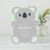 Koala Beer Baby shower Kaart (Staand voorkant)
