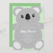 Koala Beer Baby shower Kaart (Voorkant / Achterkant)